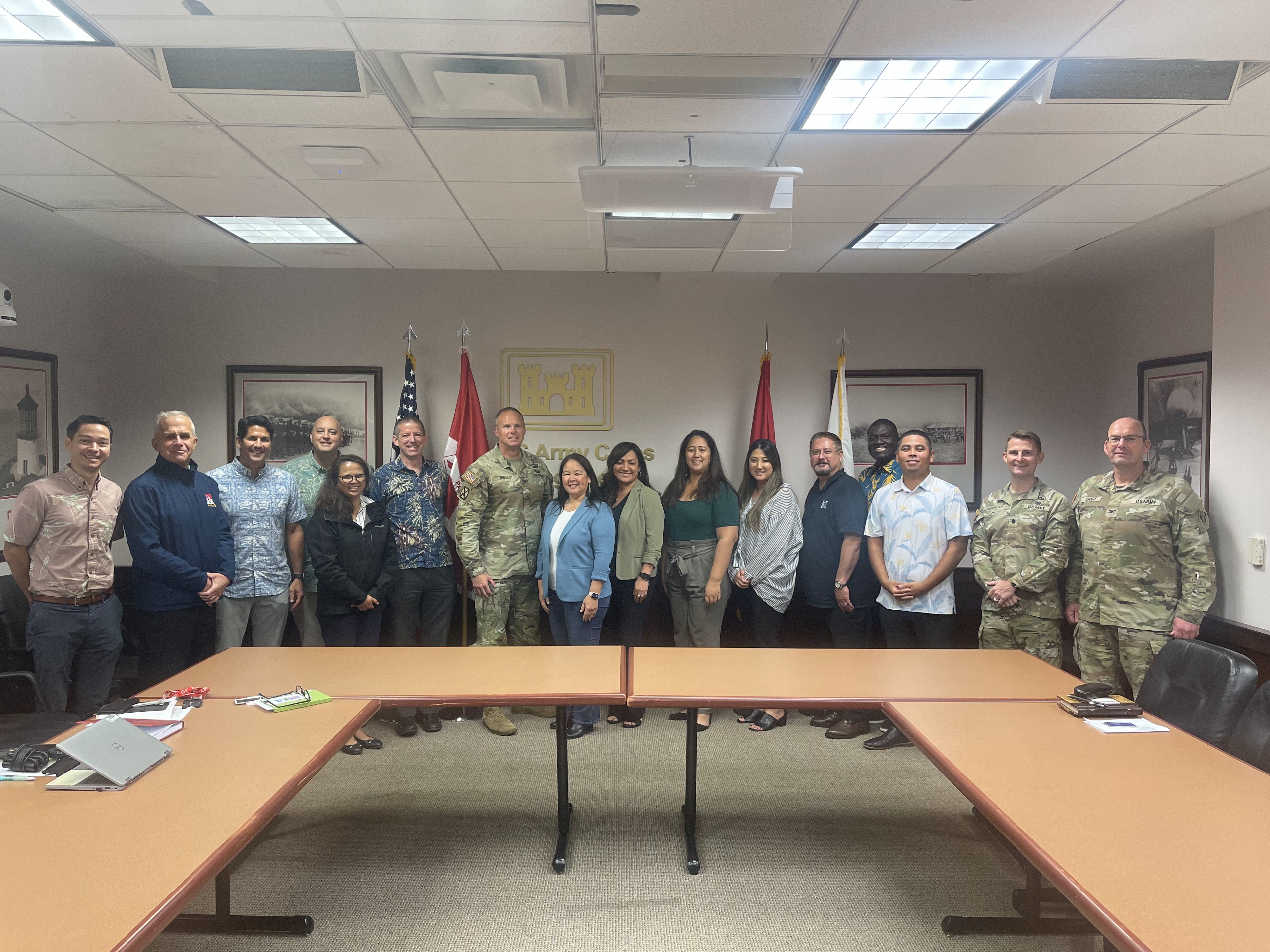 Small Business Chief Monique Holmes with Pacific Ocean Division Commander Brig. Gen. Kirk Gibbs at the S.A.M.E Small Business Conference in Atlanta GA, November 2021.
