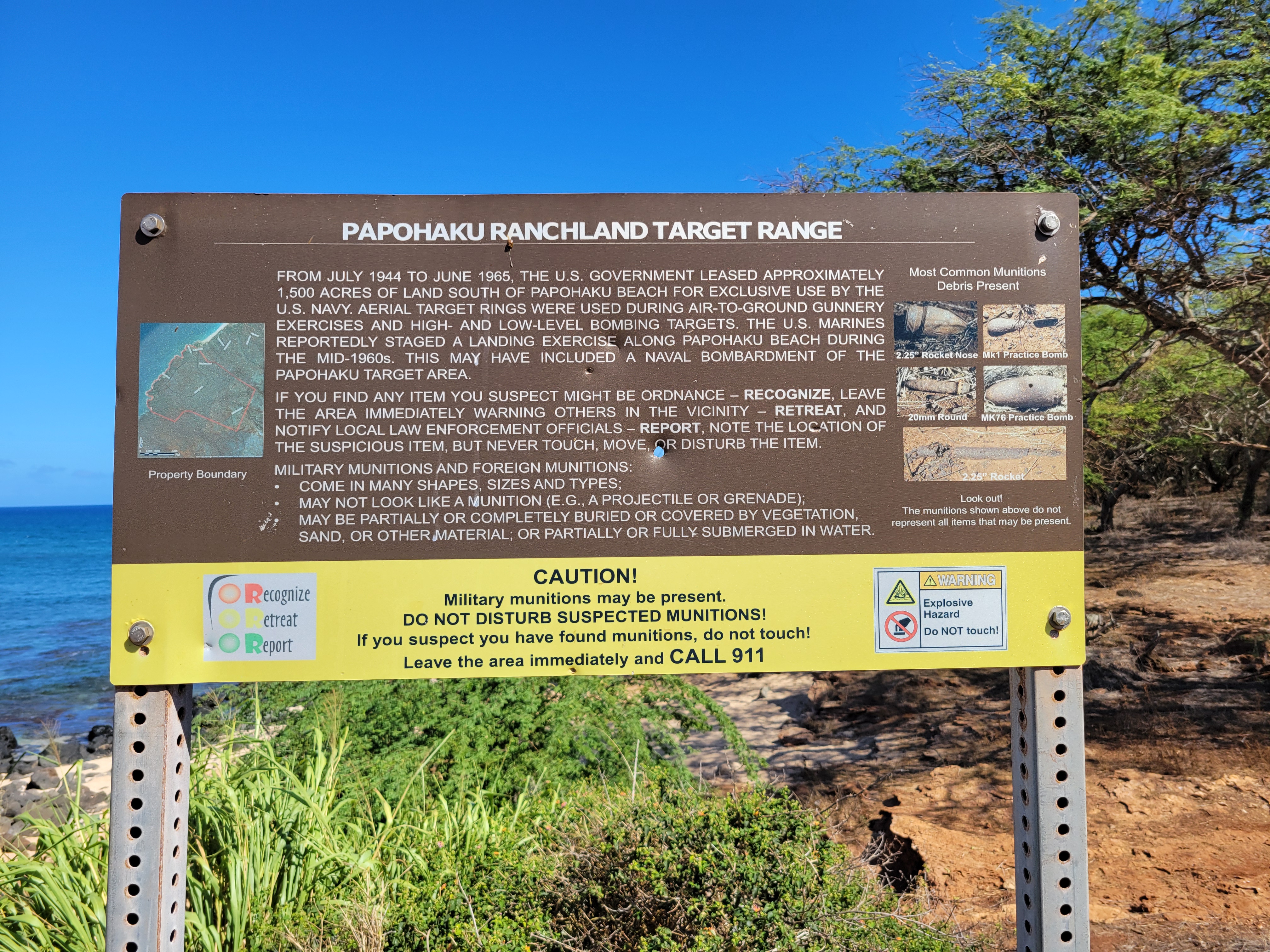 Image of 3Rs sign at Papohaku